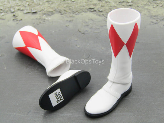 Power Rangers - Red Ranger - White & Red Boots (Peg Type)