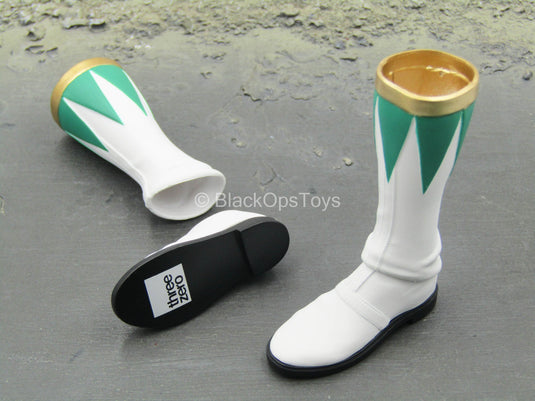 Power Rangers - Green Ranger - White & Green Boots (Peg Type)