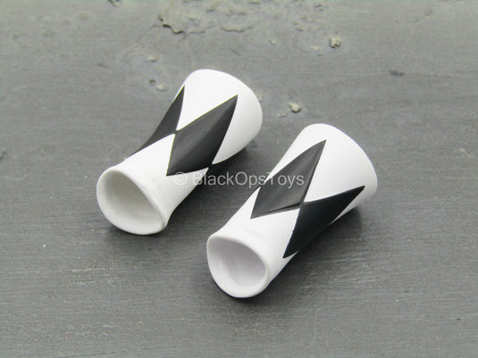 Power Rangers - Black Ranger - White & Black Wrist Gauntlets