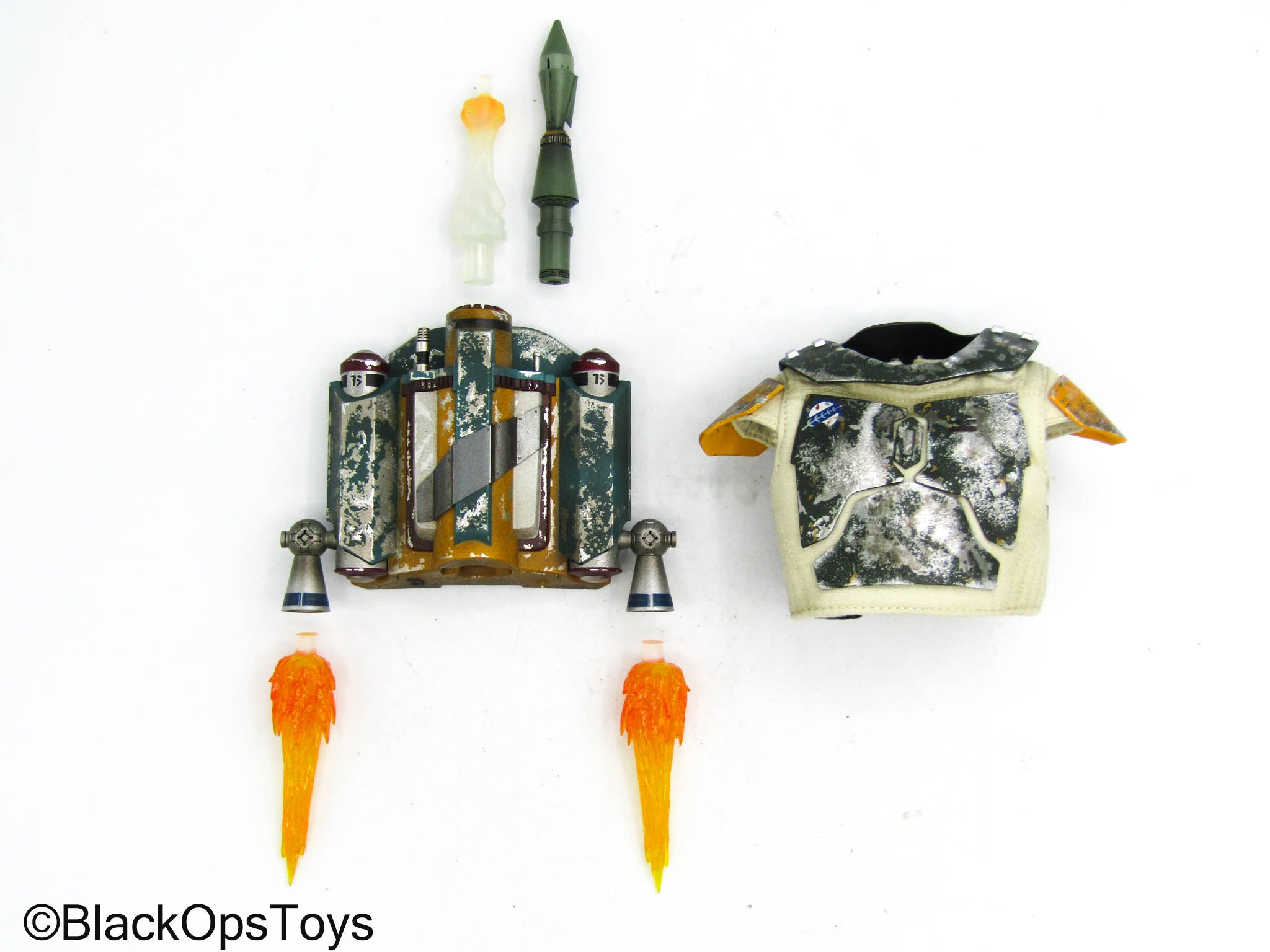 ボバ・フェットのフェイスプレートアーマー＋ショルダープレート Star Wars - Boba Fett - Chest Armor w/Z-6 Jetpack & FX – BlackOpsToys