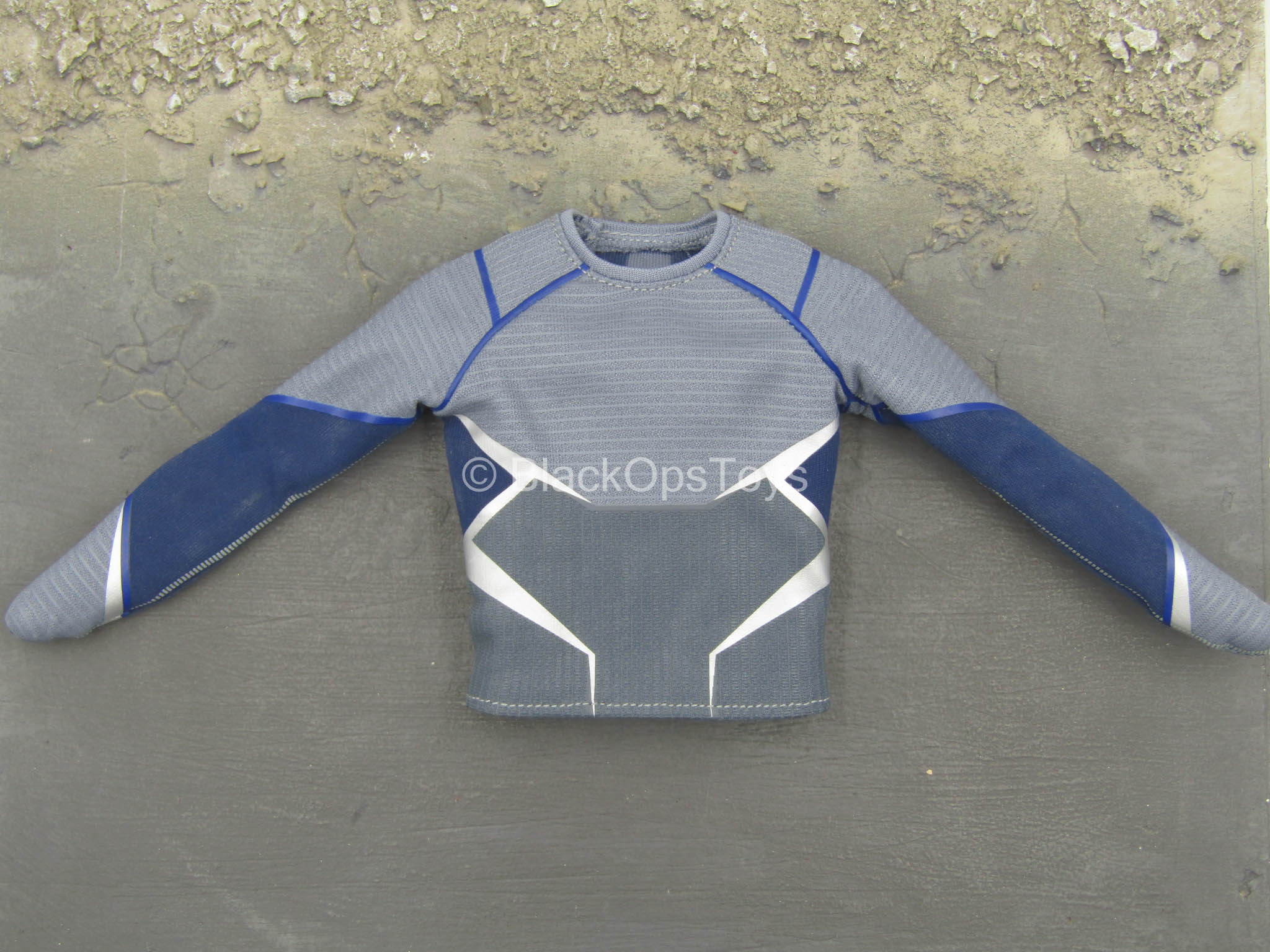 Avengers 2 Quicksilver Blue Grey Detailed Shirt