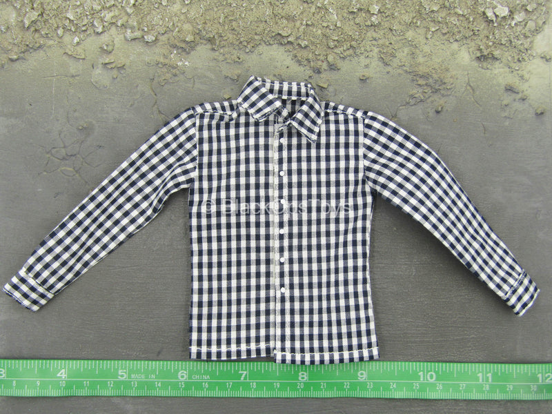 Load image into Gallery viewer, WWII - German U Boat Stabsober - Black &amp; White Checkered Shirt
