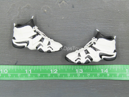 Kobe Bryant - White & Black Basketball Sneakers (Peg Type)