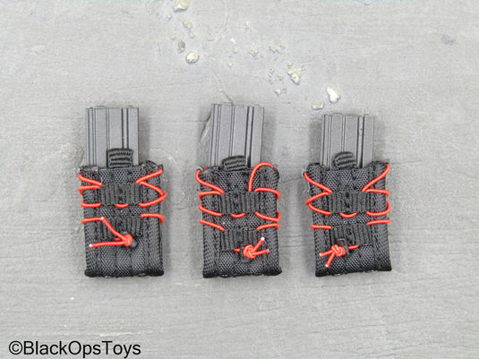 ZERT - Sniper Team - Black & Red Fast Mag Holsters w/Mags (x3)