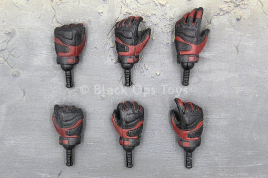 GI JOE - Crimson Guard - Black & Red Gloved Hand Set (x6)