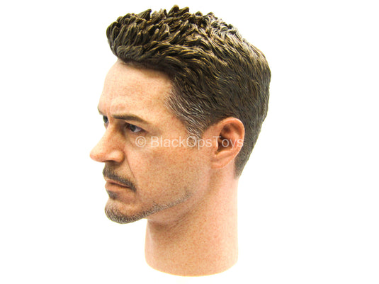 Endgame Tony Stark Team Suit - Male Head Sculpt