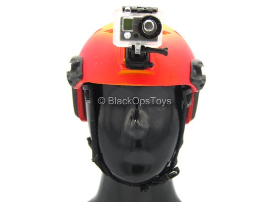PMC Urban Grenadier - Flame Colored FAST Helmet w/Camera