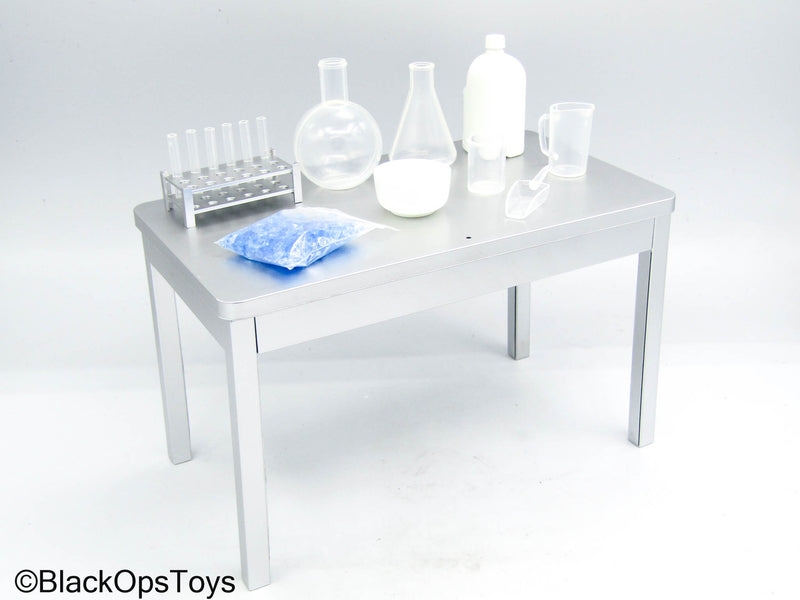 Load image into Gallery viewer, Breaking Bad - Poison Makers - Table w/Lab Equipment, Vials, &amp; Blue Material
