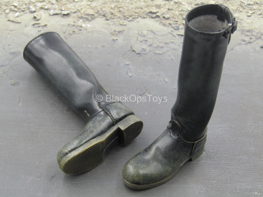 Star Wars - Han Solo - Weathered Black Leather Like Boots (Peg Type)