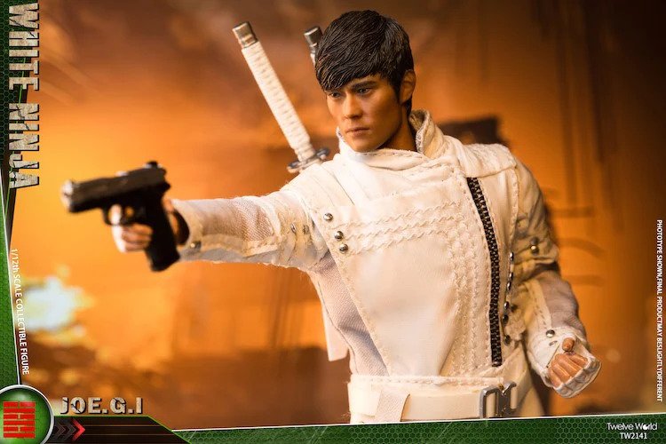Load image into Gallery viewer, 1/12 - G.I. Joe Storm Shadow - Male Base Body w/White Coat &amp; Head Sculpt
