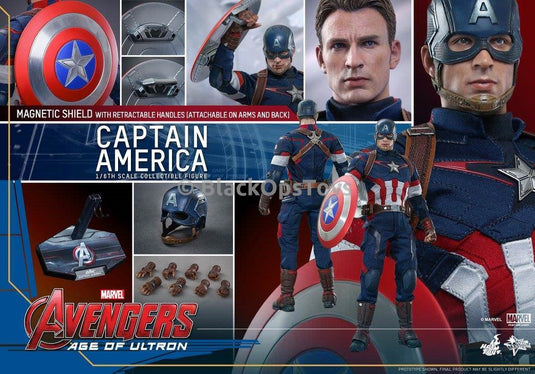Age of Ultron - Captain America - Fingerless Gloved Hands Set x6