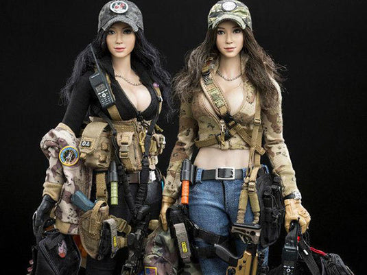 Female soldier deals action figure