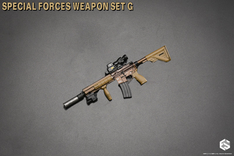 Load image into Gallery viewer, Special Forces Weapon Set G - Bronze HK416 Rifle w/Attachment Set
