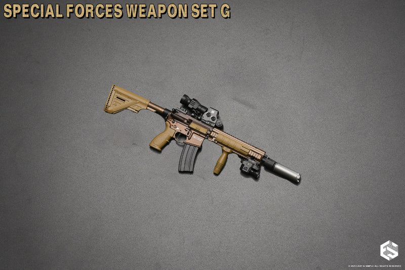Load image into Gallery viewer, Special Forces Weapon Set G - Bronze HK416 Rifle w/Attachment Set
