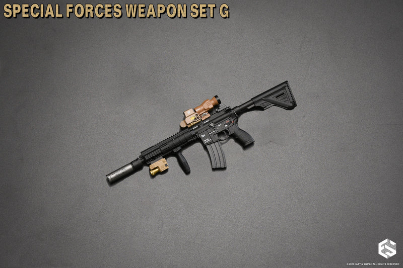 Load image into Gallery viewer, Special Forces Weapon Set G - Black HK416 Rifle w/Attachment Set
