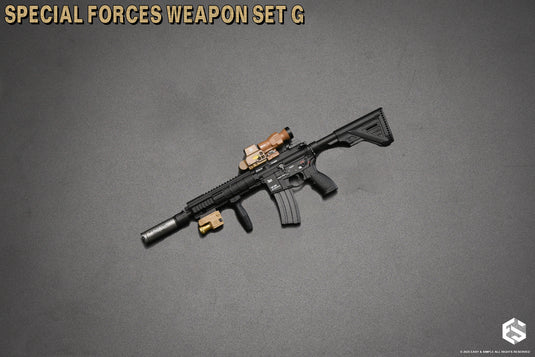 Special Forces Weapon Set G - Black HK416 Rifle w/Attachment Set