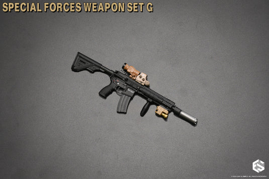 Special Forces Weapon Set G - Black HK416 Rifle w/Attachment Set