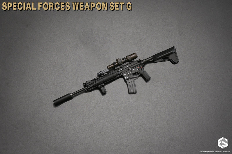 Load image into Gallery viewer, Special Forces Weapon Set G - Black HK416 Rifle w/Attachment Set
