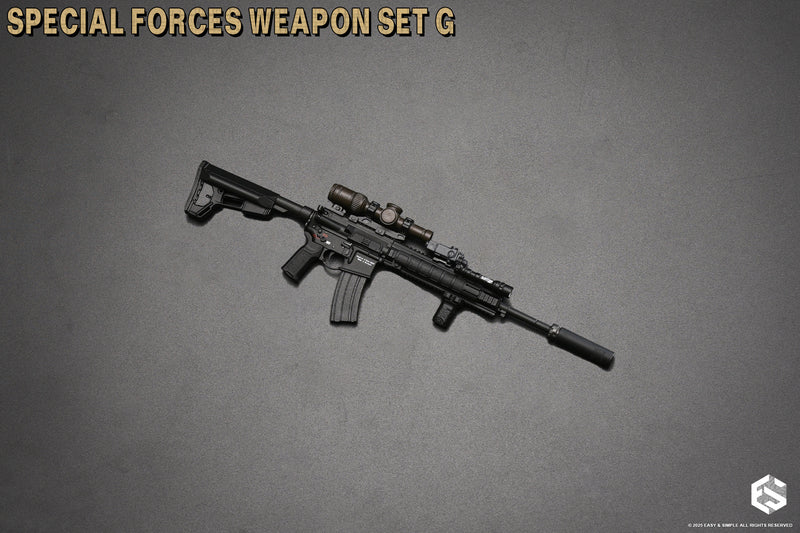 Load image into Gallery viewer, Special Forces Weapon Set G - Black HK416 Rifle w/Attachment Set
