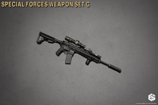 Special Forces Weapon Set G - Black HK416 Rifle w/Attachment Set