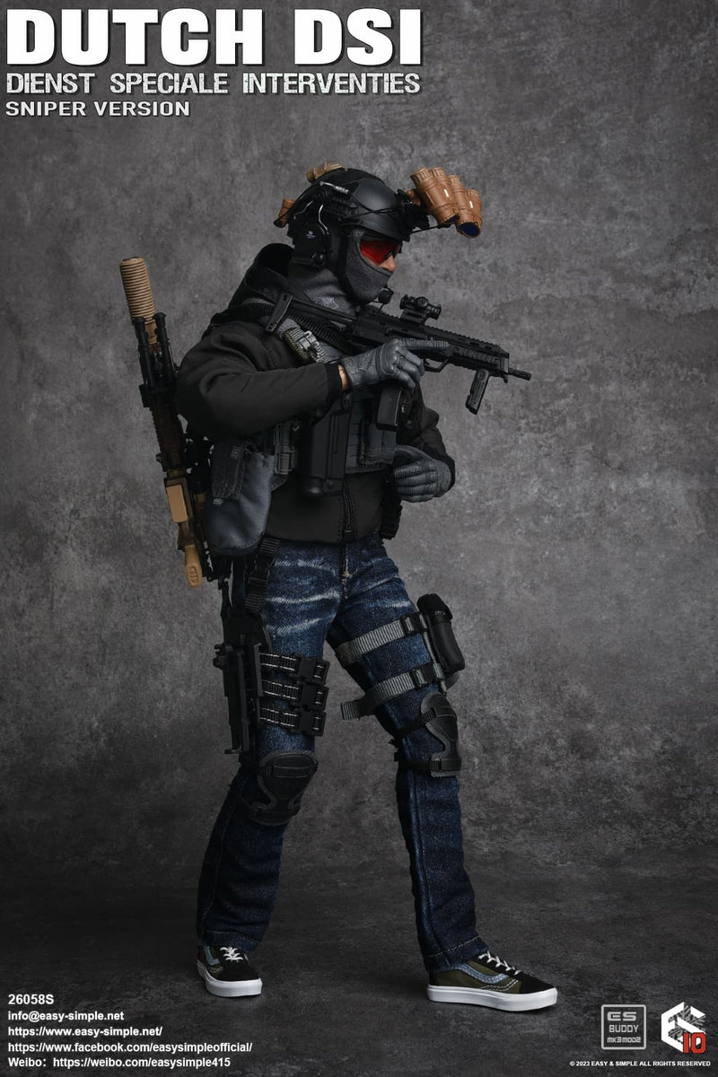 Load image into Gallery viewer, Dutch DSI Sniper Version - Grey MOLLE Combat Vest w/Pouch Set &amp; Pistol
