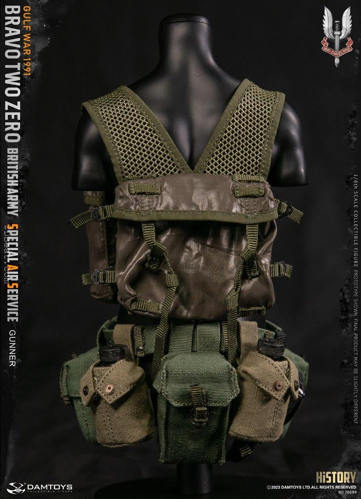 Bravo Two Zero - SAS Gunner - OD Green Combat Vest w/Pouches
