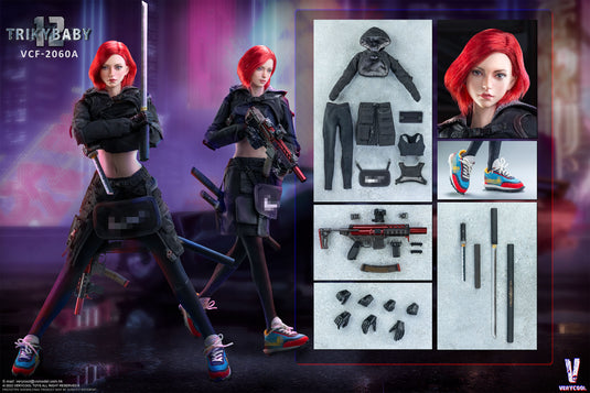 Tricky Baby - Black Female Combat Skirt