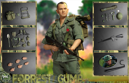 Vietnam Forrest Gump - Green Belt w/Metal Buckle