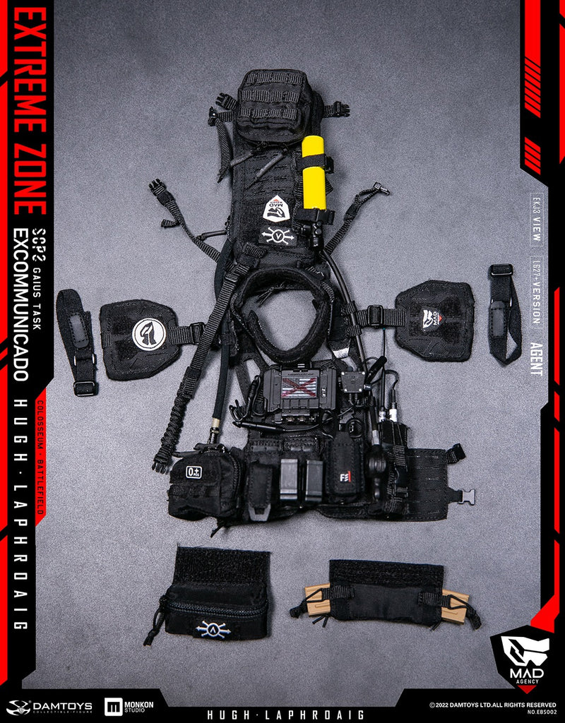 Load image into Gallery viewer, Extreme Zone Gaius Task - Black MOLLE Chest Rig w/Backpack &amp; Pouches
