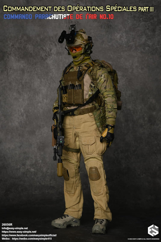 French Commandement - Tan MOLLE Body Armor Vest w/Pouch & Gear Set