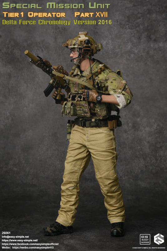 Delta Force SMU Tier 1 Op - 9mm Pistol w/MOLLE Belt & Multicam Pouch Set