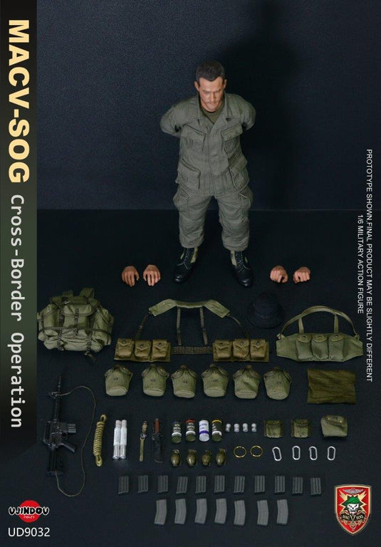 Vietnam MACV-SOG - Green Rivet Battle Belt w/Pouch & Gear Set