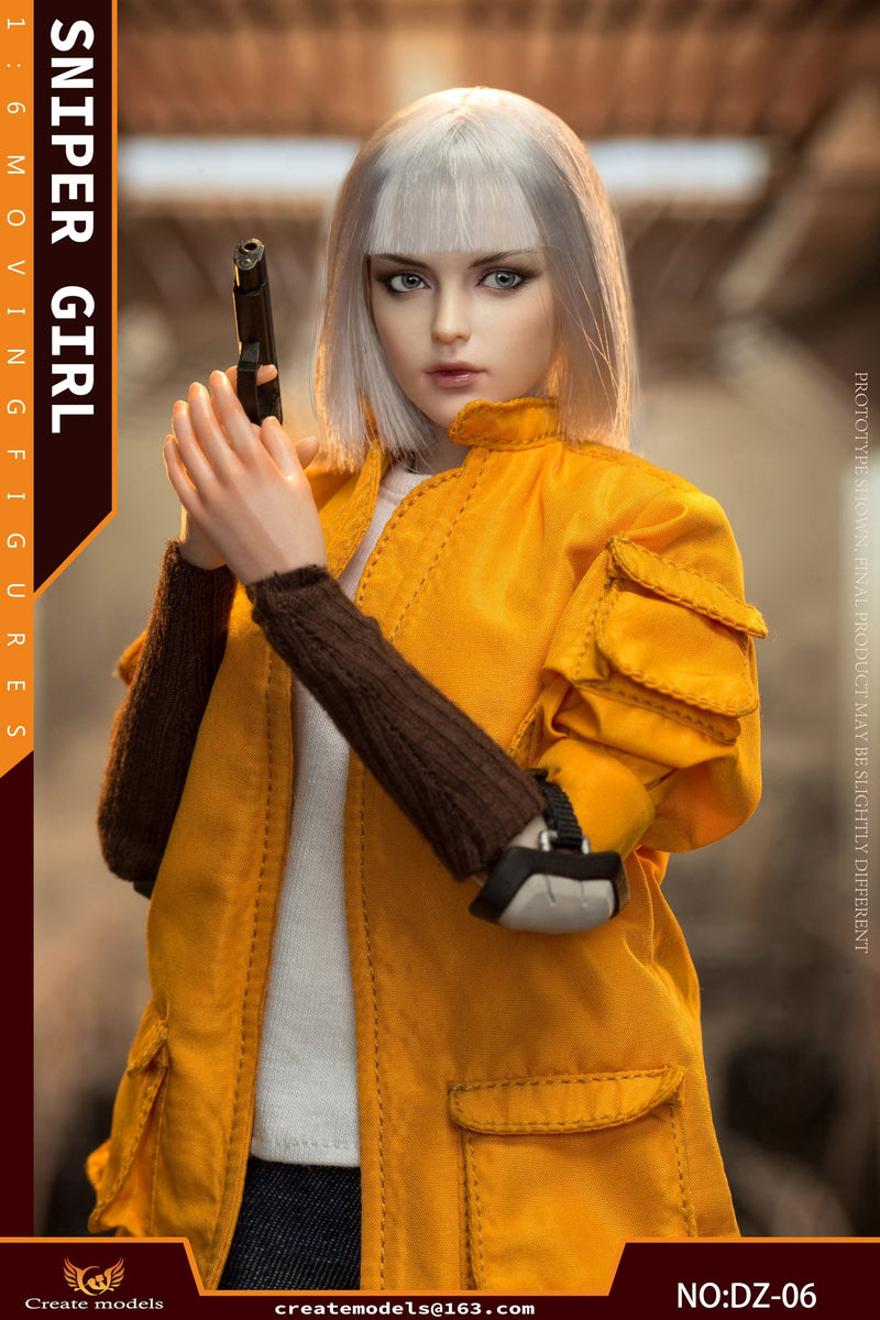 Load image into Gallery viewer, Sniper Girl - Orange Wired Coat w/Hood
