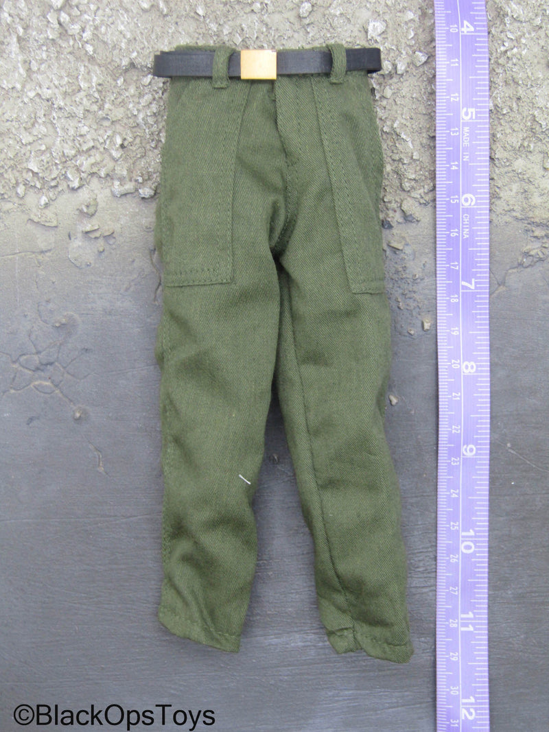 Load image into Gallery viewer, OD Green Pants w/Belt
