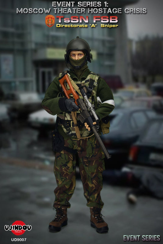 Russian Moscow TsSN FSB - Woodland Chest Rig, Body Armor, & AK Rifle Set