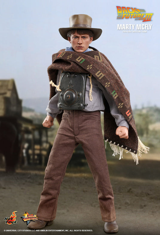 Back To The Future - Cowboy Marty Mcfly - Brown Cowboy Boots (Peg Type)