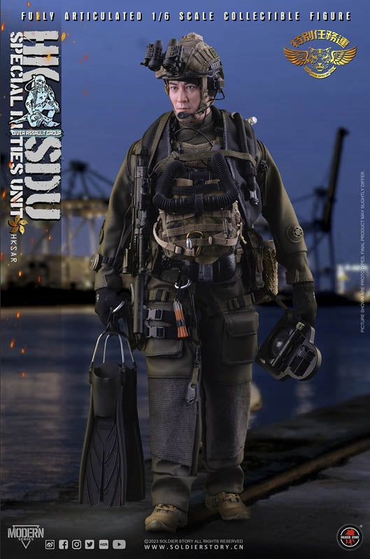 Load image into Gallery viewer, HK SDU Diver Assault Group - Asian Male Dressed Body w/Green Wet Suit
