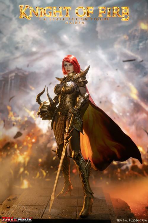Load image into Gallery viewer, Knight Of Fire - Gold Ver. - Female Seamless Body w/Skirt
