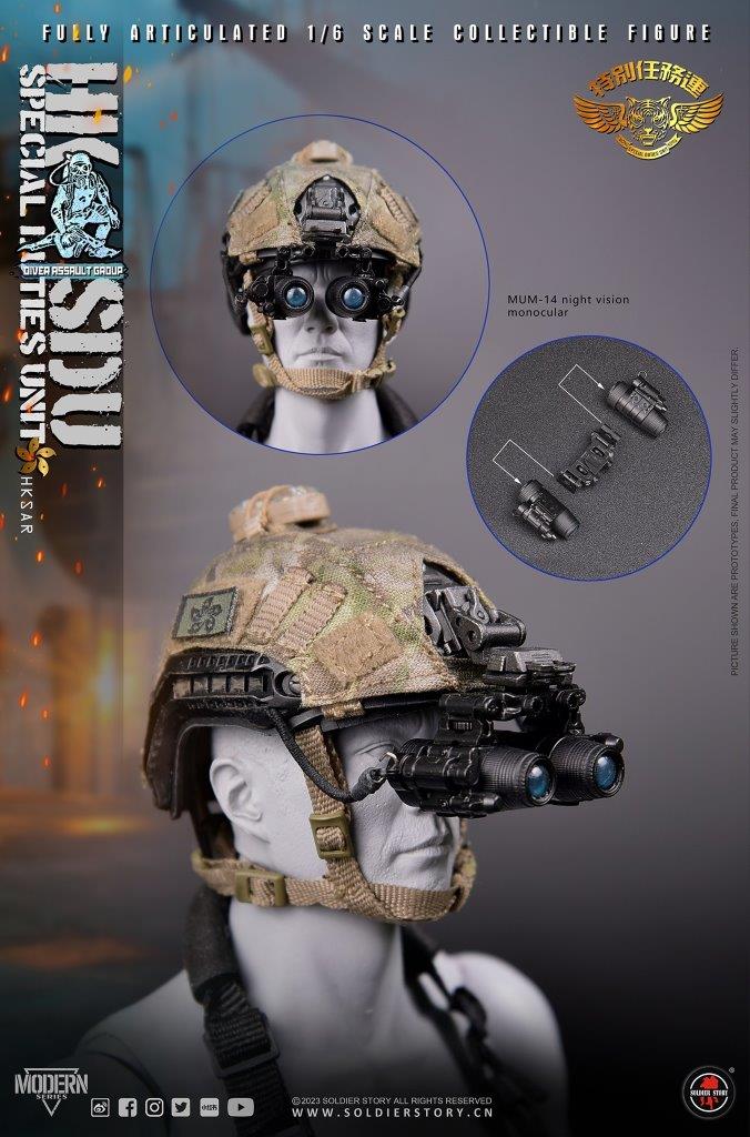 Load image into Gallery viewer, HK SDU Diver Assault Group - Multicam Camo Helmet w/NVG Set
