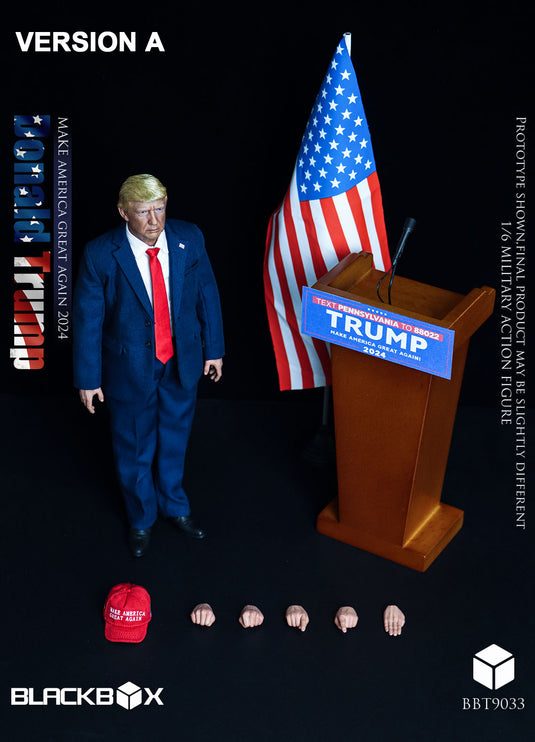 47th POTUS - Donald Trump Deluxe w/Podium - MINT IN BOX