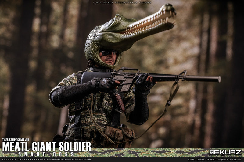 Load image into Gallery viewer, Metal Giant Soldier - Snake - ERDL &amp; Tiger Stripe 2-Pack - MIB
