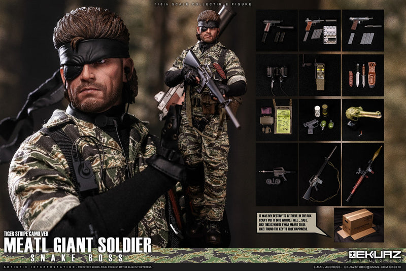 Load image into Gallery viewer, Metal Giant Soldier - Snake - ERDL &amp; Tiger Stripe 2-Pack - MIB
