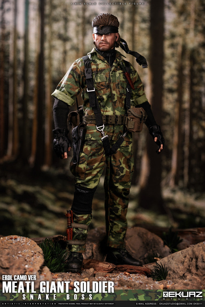 Load image into Gallery viewer, Metal Giant Soldier - Snake - ERDL Camo - MINT IN BOX
