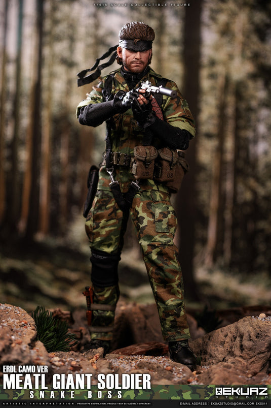 Metal Giant Soldier - Snake - ERDL Camo - MINT IN BOX