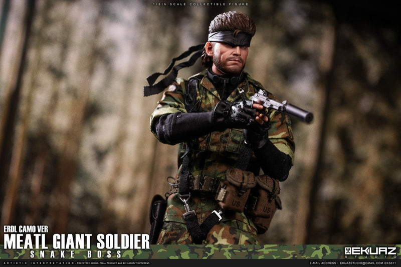 Load image into Gallery viewer, Metal Giant Soldier - Snake - ERDL Camo - MINT IN BOX
