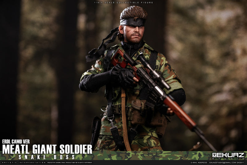 Load image into Gallery viewer, Metal Giant Soldier - Snake - ERDL Camo - MINT IN BOX
