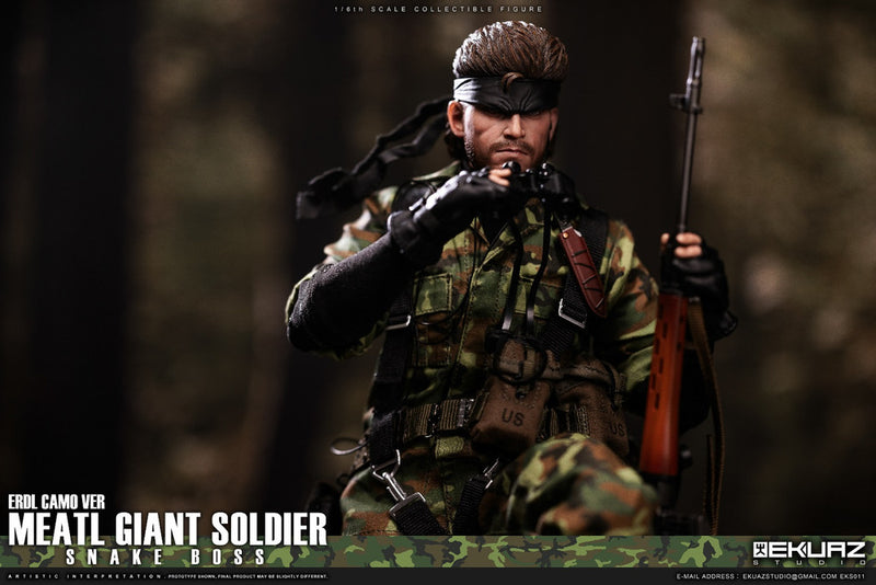 Load image into Gallery viewer, Metal Giant Soldier - Snake - ERDL Camo - MINT IN BOX

