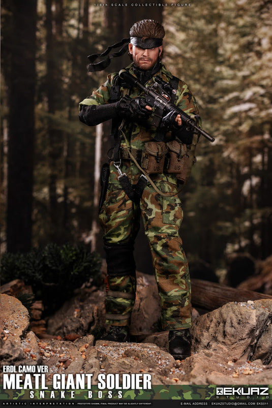 Metal Giant Soldier - Snake - ERDL Camo - MINT IN BOX