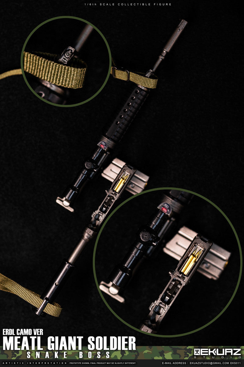 Load image into Gallery viewer, Metal Giant Soldier - Snake - ERDL Camo - MINT IN BOX
