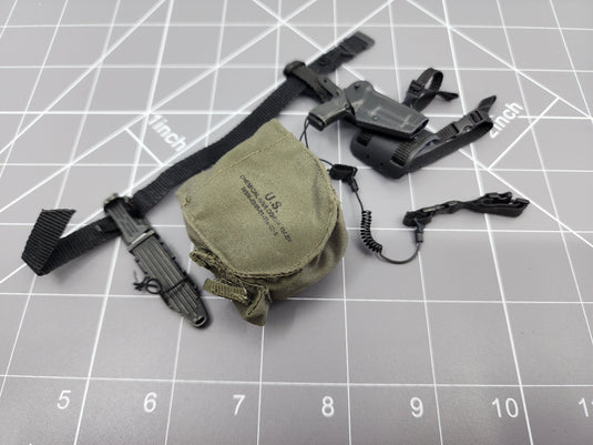 BAM 1/6 OD Green Bag With Gun And Knife Belt (Hot Toys)